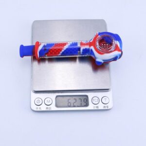 Fish-Shaped Silicone Smoking Pipe with Columnar Spiral Filtration