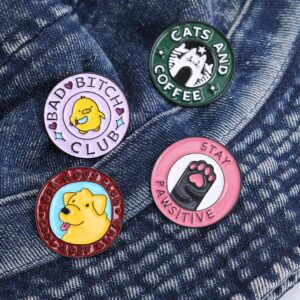 Animal Circle Enamel Pin