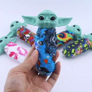 “Baby Yoda” Themed Silicone Smoking Pipe with Random Pattern