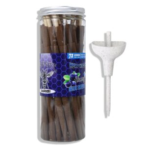 Blueberry Flavored Brown Cigar Skin Pre-Rolled Cones – Pack of 72