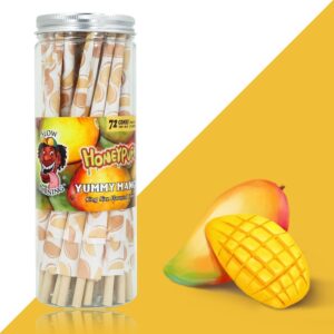 HoneyPuff King Size Mango Rolling Cones – 72 Count Textured Paper