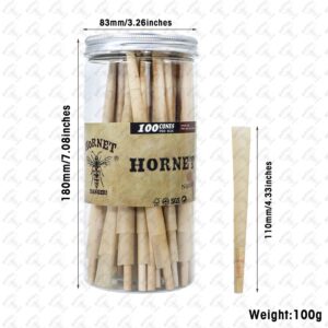Hornet Natural Wood Pulp Rolling Cones – 72 Pack