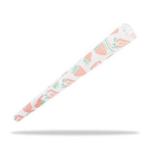 HoneyPuff King Size Strawberry Rolling Cones – 72 Count Textured Paper