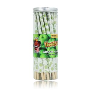 HoneyPuff King Size Green Apple Rolling Cones – 72 Count Textured Paper
