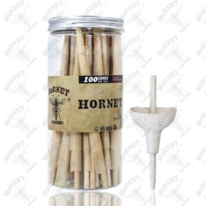 Hornet Natural Wood Pulp Rolling Cones – 72 Pack