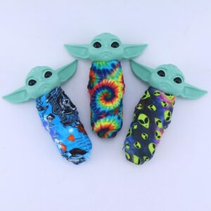 “Baby Yoda” Themed Silicone Smoking Pipe with Random Pattern