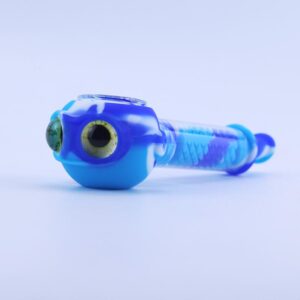 Fish-Shaped Silicone Smoking Pipe with Columnar Spiral Filtration