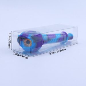 Fish-Shaped Silicone Smoking Pipe with Columnar Spiral Filtration