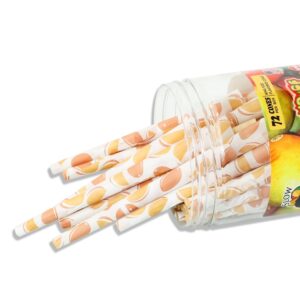 HoneyPuff King Size Mango Rolling Cones – 72 Count Textured Paper