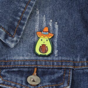 Cute Avocado Pumpkin Enamel Pin