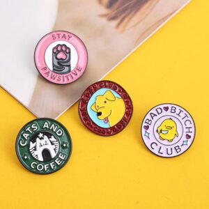 Animal Circle Enamel Pin