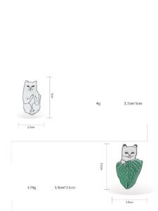 Cartoon Cat Enamel Pin