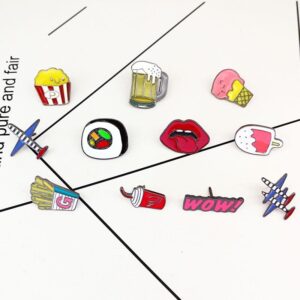 Cartoon Food Enamel Pin