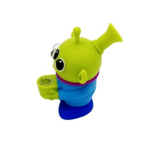 Three-Eyed Alien Silicone Mini Water Pipe