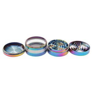 Rainbow Zinc Alloy Weed Grinder 4 Layer