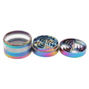 Rainbow Zinc Alloy Weed Grinder 4 Layer