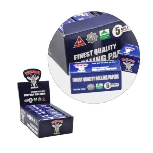 Hornet 5m Natural Unrefined Organic Rolling Paper Box of 24 Rolls
