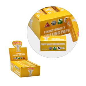 Hornet 5m Natural Unrefined Organic Rolling Paper Box of 24 Rolls