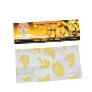 Hornet Banana Flavored Rolling Paper Box of 50 Booklets/2500 sheets