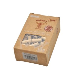 Hornet Brown Natural Unrefined Pre- Rolled Tips 1 Box of 120 Pre-Tips
