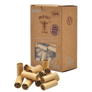 Hornet Brown Natural Unrefined Pre- Rolled Tips 1 Box of 120 Pre-Tips