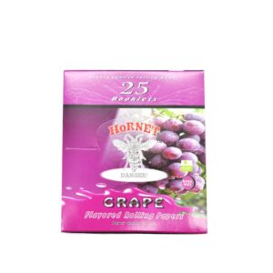 Hornet Kingsize Grape Flavored Rolling Paper Box of 25 Booklets/800 sheets