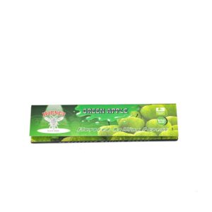 Hornet Kingsize Green Apple Flavored Rolling Paper Box of 25 Booklets/800 sheets