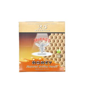 Hornet Kingsize Honey Flavored Rolling Paper Box of 25 Booklets/800 sheets