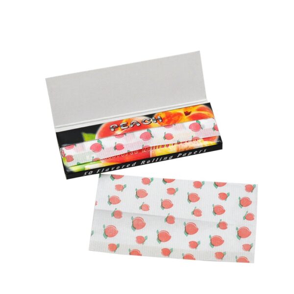 Hornet Peach Flavored Rolling Paper Box of 50 Booklets/2500 sheets