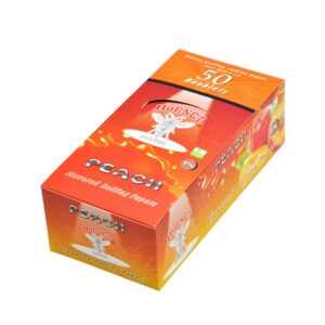 Hornet Peach Flavored Rolling Paper Box of 50 Booklets/2500 sheets