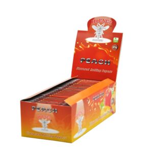 Hornet Peach Flavored Rolling Paper Box of 50 Booklets/2500 sheets
