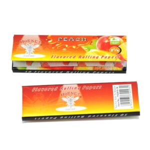 Hornet Peach Flavored Rolling Paper Box of 50 Booklets/2500 sheets