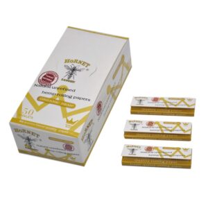 Hornet Natural Gum Rolling Paper Box of 50 Booklets/2500 sheets