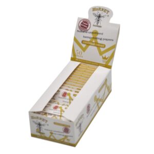 Hornet Natural Gum Rolling Paper Box of 50 Booklets/2500 sheets