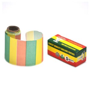 Reggae Pattern Rolling Paper Box of 24 Rolls