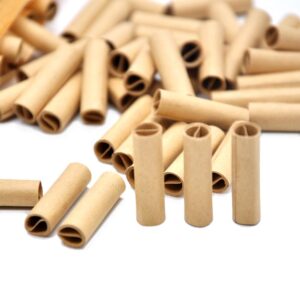 Natural Unrefined Rolling Paper Filter Tips – 7mm Pre-Rolled Tips (100 Tips per Resealable Bag)