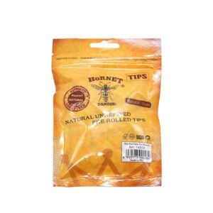 Natural Unrefined Rolling Paper Filter Tips – 5mm Brown Pre-Rolled Tips (150 Tips per Resealable Bag)
