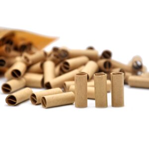 Natural Unrefined Rolling Paper Filter Tips – 6mm Brown Pre-Rolled Tips (150 Tips per Resealable Bag)