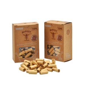 Natural Unrefined Rolling Paper Filter Tips – 7mm M-Shape Pre-Rolled Tips （120 Tips）