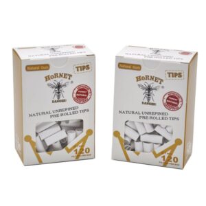 Natural Unrefined Rolling Paper Filter Tips – 7mm Pre-Rolled Tips (120 White Tips)