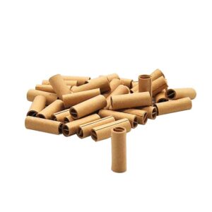 Natural Unrefined Rolling Paper Filter Tips – 6mm Brown Pre-Rolled Tips (120 Tips per Resealable Bag)