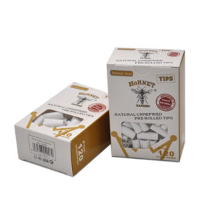 Natural Unrefined Rolling Paper Filter Tips – 7mm Pre-Rolled Tips (120 White Tips)
