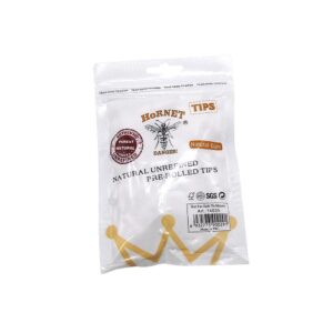 Natural Unrefined Rolling Paper Filter Tips – 4mm White Pre-Rolled Tips (150 Tips per Resealable Bag)
