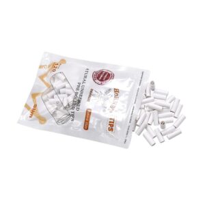 Natural Unrefined Rolling Paper Filter Tips – 6mm White Pre-Rolled Tips (120 Tips per Resealable Bag)