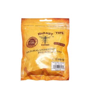 Natural Unrefined Rolling Paper Filter Tips – 6mm Brown Pre-Rolled Tips (120 Tips per Resealable Bag)