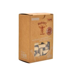 Natural Unrefined Rolling Paper Filter Tips – 7mm M-Shape Pre-Rolled Tips （120 Tips）