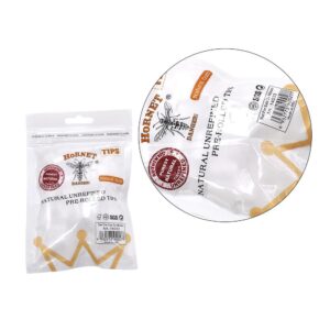 Natural Unrefined Rolling Paper Filter Tips – 6mm White Pre-Rolled Tips (120 Tips per Resealable Bag)