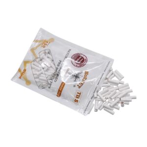 Natural Unrefined Rolling Paper Filter Tips – 4mm White Pre-Rolled Tips (150 Tips per Resealable Bag)