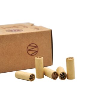 Natural Unrefined Rolling Paper Filter Tips – 7mm M-Shape Pre-Rolled Tips （120 Tips）