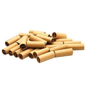 Natural Unrefined Rolling Paper Filter Tips – 6mm Brown Pre-Rolled Tips (150 Tips per Resealable Bag)